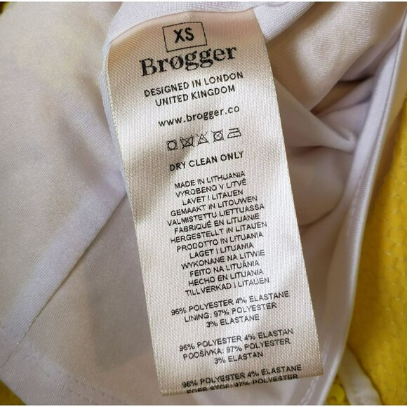 NEW Brogger Diana Neon Yellow Sequin Mini Dress Black Mesh Street Wear Glam - Picture 14 of 15